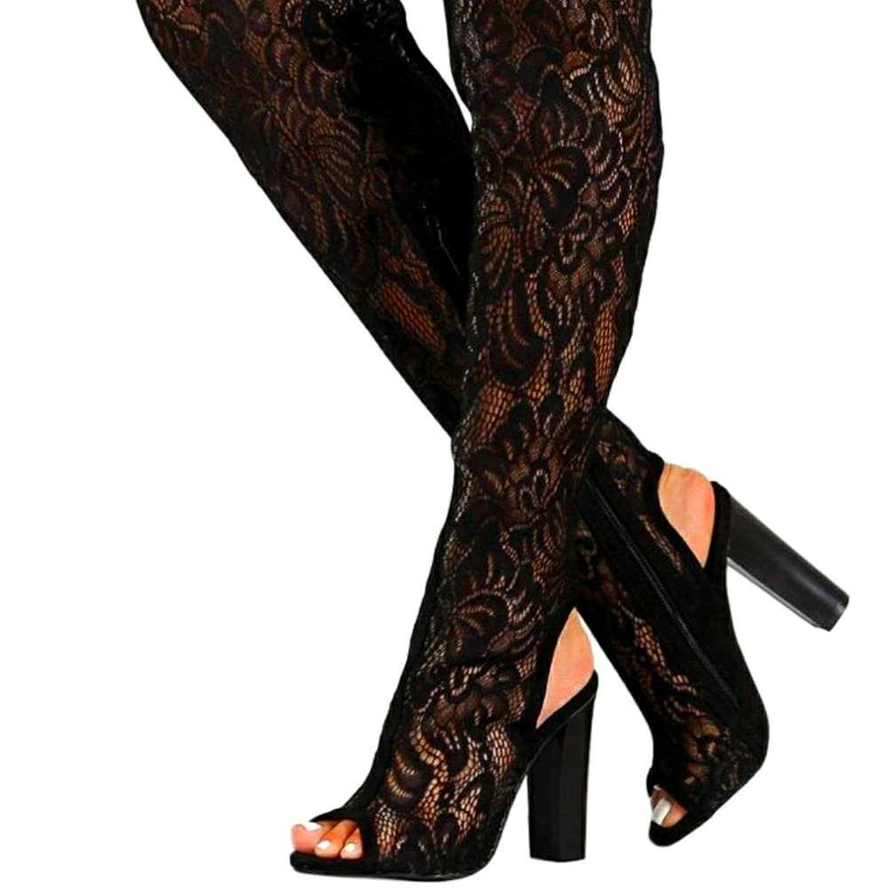 New! Thigh high lace boots 11